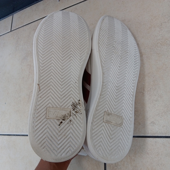 Bally White and Red Croc-Embossed Sneakers Size Eu11E Us 12D - Picture 5 of 8